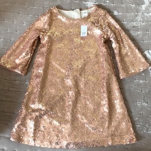 GAP Rose Gold Sequin Dress NWT